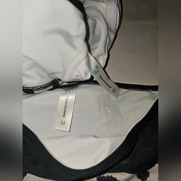 Beach Sissi 2pc Bikini Grey/Black SZ M - Picture 5 of 5